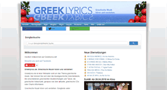 Desktop Screenshot of greeklyrics.de